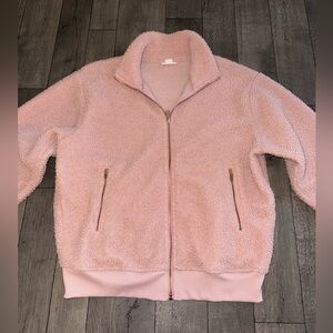 Women's Pink Sherpa Jacket